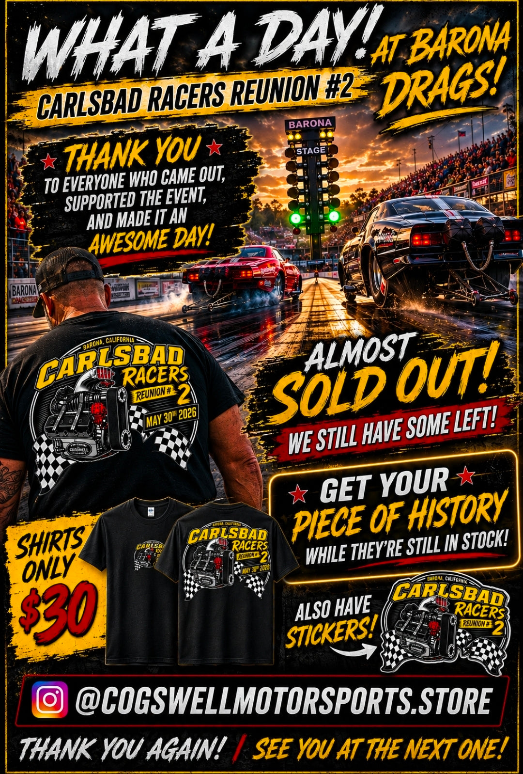 Carlsbad Racers Reunion #2 tshirt