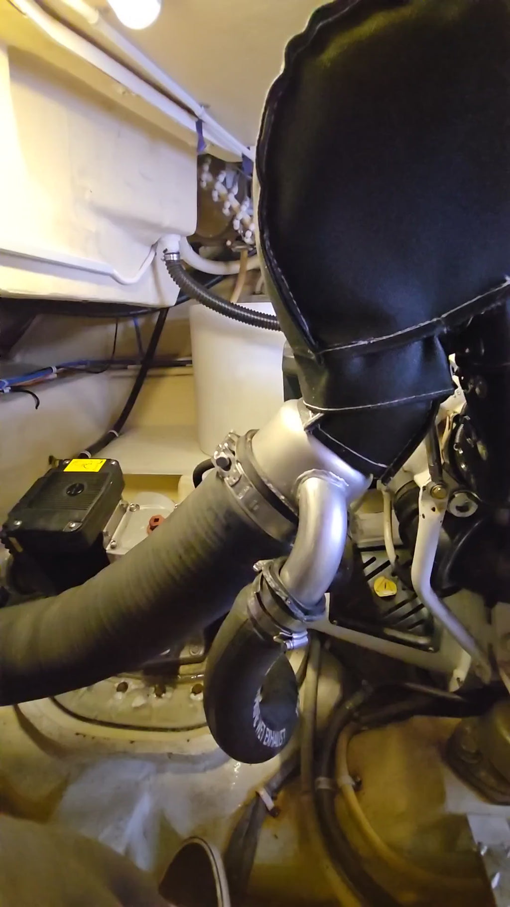 high rise exhaust riser system